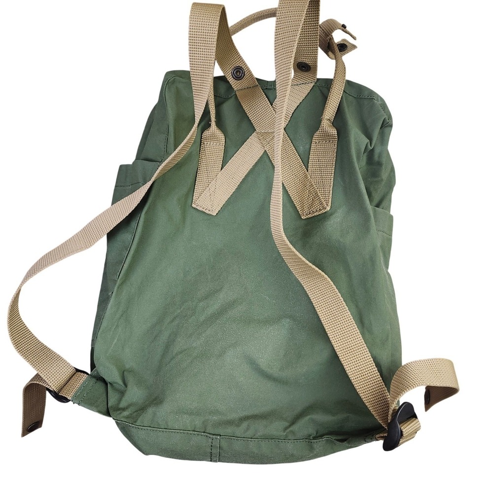 Fjallraven Kanken Classic Backpack Forest Green Tan 23510 Everyday School Bag - Picture 9 of 11